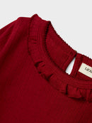 Lil' Atelier Langarmshirt Rachel Red Dahlia