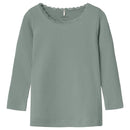 Name it Langarmshirt mit Spitze Kab Slate Gray