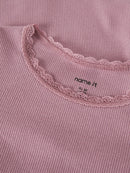 Name it Langarmshirt mit Spitze Kab - Lilas