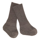 Stoppersocken Wolle Brown Melange