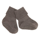 Stoppersocken Wolle Brown Melange