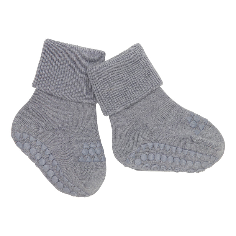 Stoppersocken Wolle Grey Melange