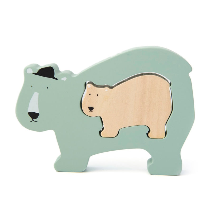 Holz Babypuzzle - Mr. Polar bear