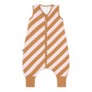 Schlafsack mit Füßen 1.0 TOG Streifen Rosa