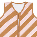 Schlafsack mit Füßen 1.0 TOG Streifen Rosa