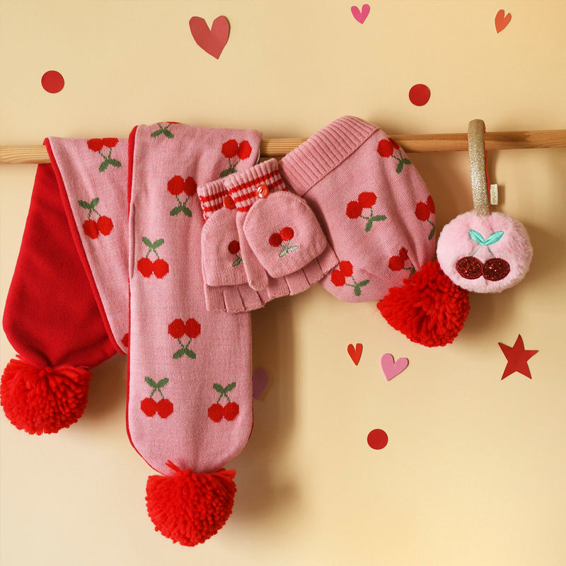 Handschuhe zum umklappen Cheerful Cherry Kirschen