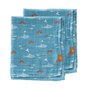 Einschlag- und Mulltücher 70x60 cm 2 Stück Hai