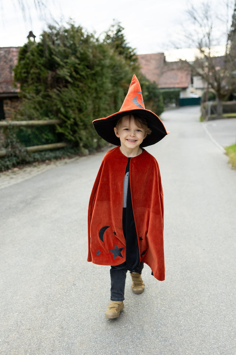 Autumn Embers Wizard Cape with Hat