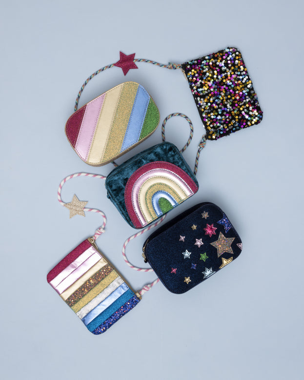 Umhängetasche Streifen Dazzle Regenbogen