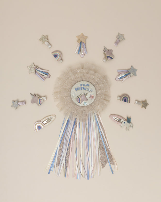 Haarspangen Winged Unicorn & Rainbow