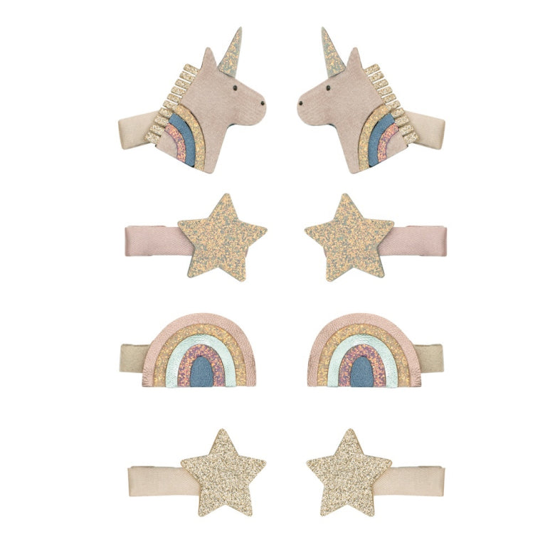 Mini-Haarspangen Celeste Unicorn