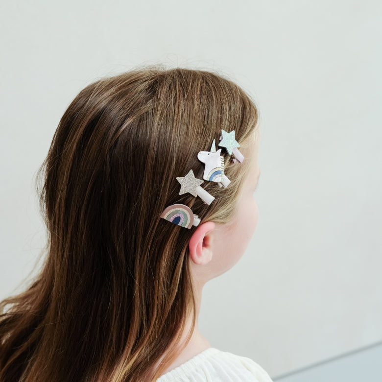 Mini-Haarspangen Celeste Unicorn