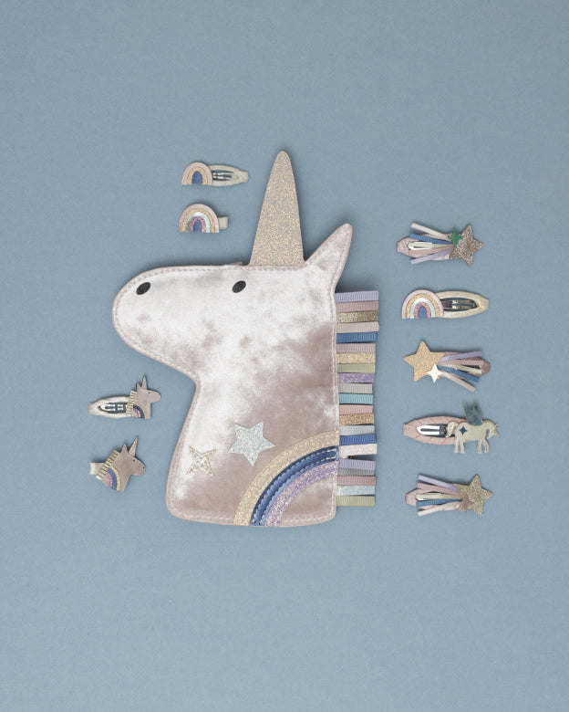 Mini-Haarspangen Celeste Unicorn
