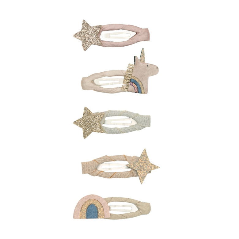 Mini-Haarspangen Celeste Unicorn