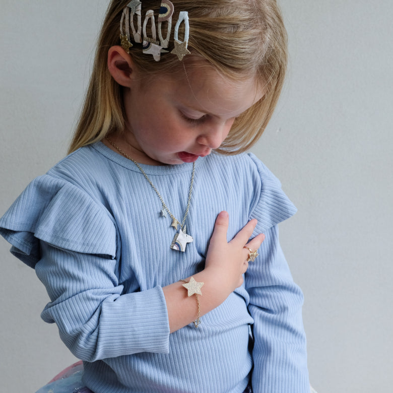Mini-Haarspangen Celeste Unicorn