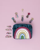 Mini-Haarspangen Regenbogen