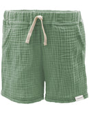 Mini Shorts GOTS Musselinstoff frostgrün