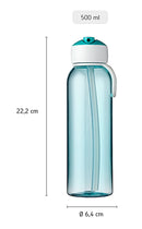 Wasserflasche Flip-up Campus 500 ml Blau