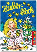 Zauberblock Weihnachten 3 Mädchen im Wald Malbuch Mauder