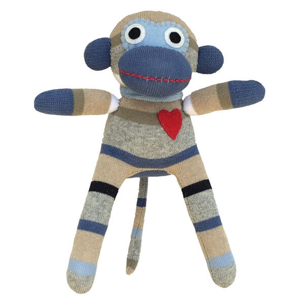 Sock Monkey S blue/gray
