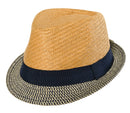 Strohhut Trilby stroh/navy