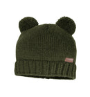 Maximo Mütze mit 2 Pom Poms olive