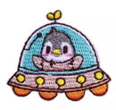 Aufnäher Flicken Pinguin im Ufo