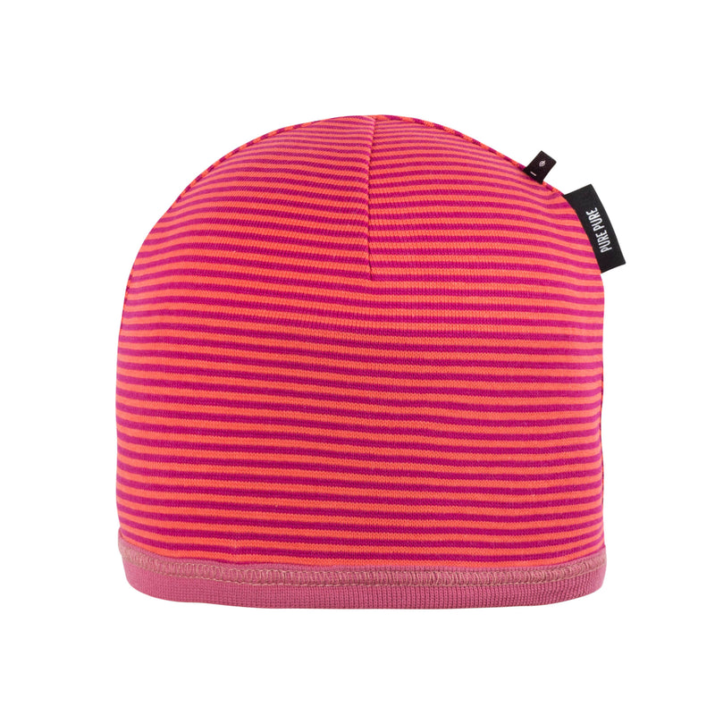 Pure Pure Mini-Beanie Ringel koralle/ fuchsia