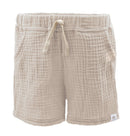 Mini Shorts GOTS Musselinstoff beigemeliert