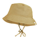 Mini Fischermütze mit Band Musselin GOTS chai tea