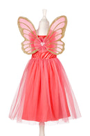 Kleid Jorianne, mit Flügeln Koralle