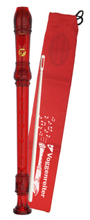 Voggys Kunststoff-Blockflöte (rot), deutsche Griffweise