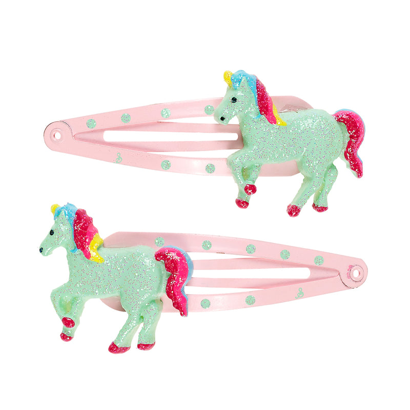 Haarclip Aike, Einhorn Rosa-mint