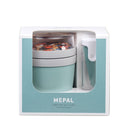 Lunchpot Ellipse Nordic Green inklusive faltbarer Löffel