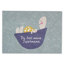 Postkarte „Supermama“