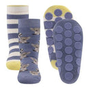 Stoppersocken 2er Pack Lemuren ABS Baa Blue