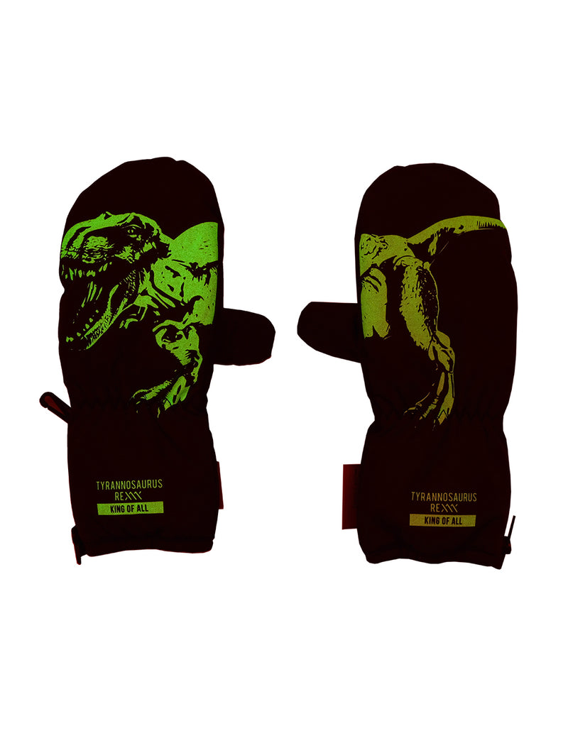 Maximo Fausthandschuhe wasserfest Dinosaurier navy/black glow in the dark