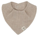Maximo GOTS BABY-Dreiecktuch Musselin mit Druckknopfverschluss beigemeliert/beigemeliert