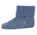 MP Baby Wollsocken Rippe - Denim Melange