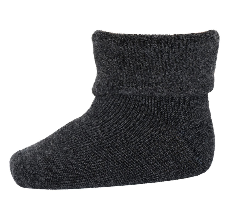 MP Woll-/Baumwollsocken  - Dark Grey Melange