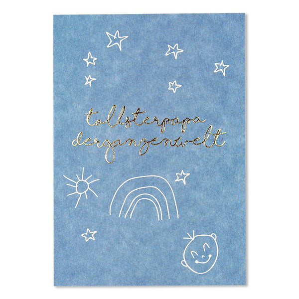 Postkarte „Tollster Papa der ganzen Welt“
