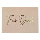 Postkarte rose mit Goldeffekten – „Für Dich“