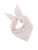 Tuch Musselin zum Binden blassrosa-pink-blümchen