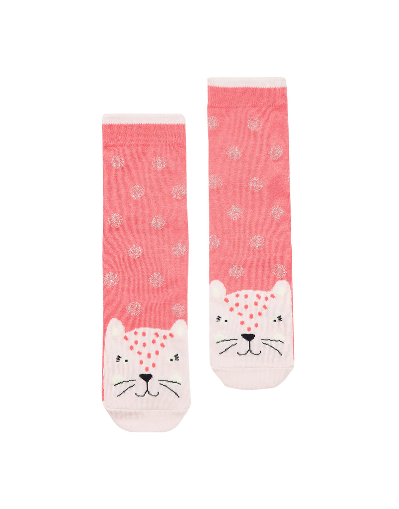 Socken Neat Feet Leopard pink