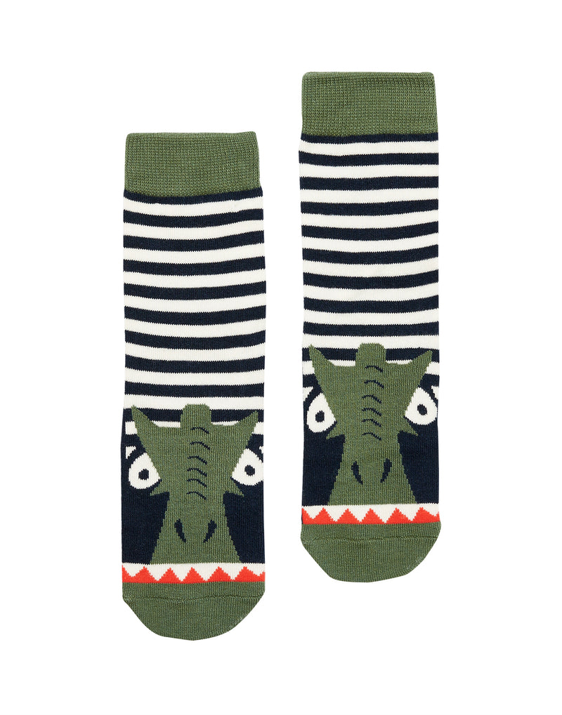 Socken Eat Feet grüner Dino