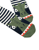 Socken Eat Feet grüner Dino