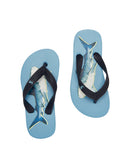 Flip Flops- Middle Blue Shark