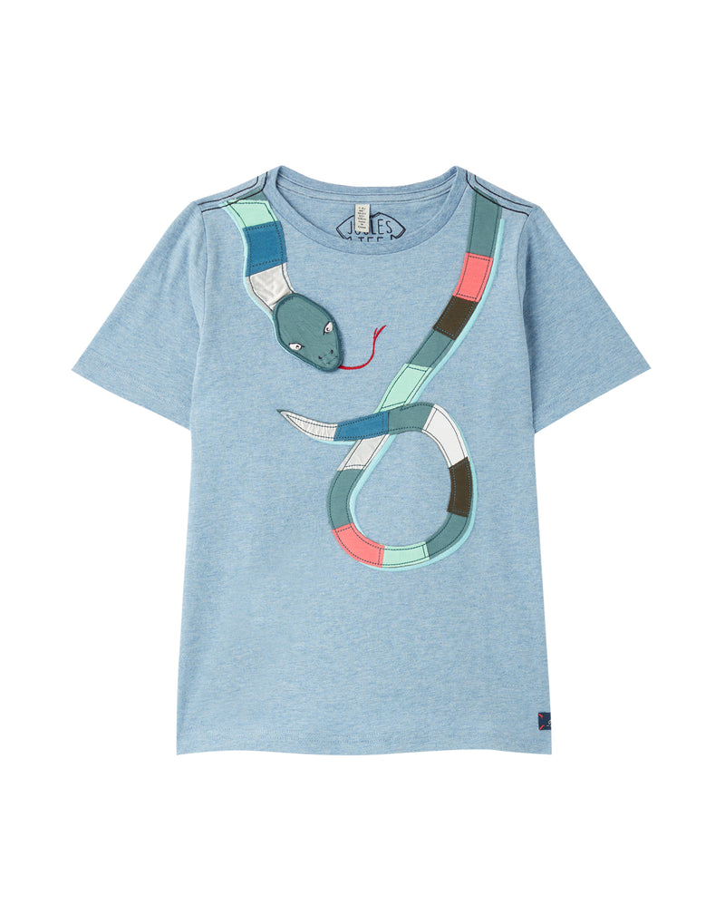 Joules T-Shirt Chomp Schlange blau