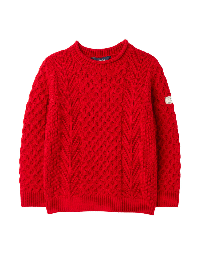 Joules Strickpullover Aran-RED