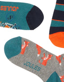 Socken Bamboo 3 Pack-Stripe Bear Fox